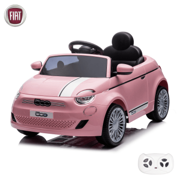 Fiat 500e Electric Kids Car with Remote Control - Pink