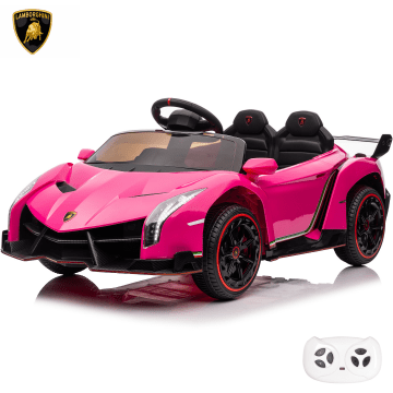 Lamborghini Veneno electric children's car pink