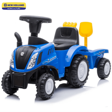 New Holland walking car tractor with trailer blue