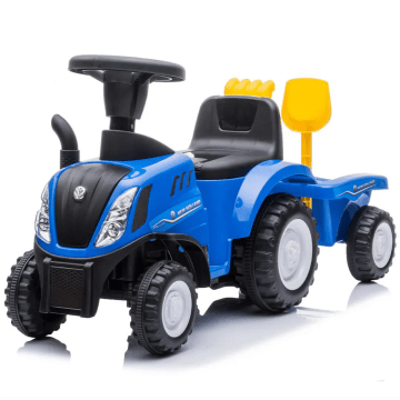 New Holland walking car tractor with trailer blue